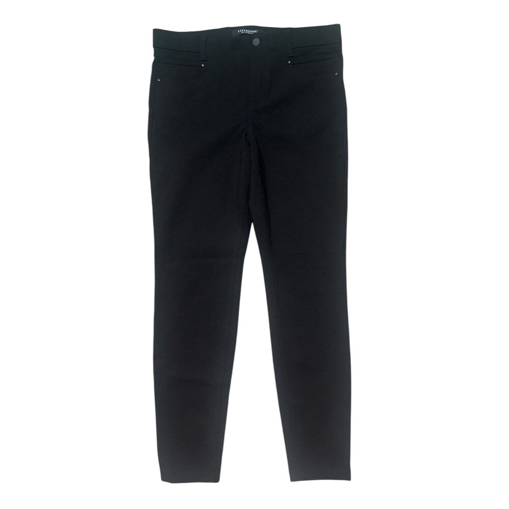 Liverpool Los Angeles Black Stretch Pants 12/31 Slim Straight Career 28” Inseam